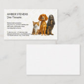 Carte De Visite Chiens assis | Motif d'os de chien (Devant / Derrière)