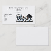 Carte De Visite Chiens blancs mignons Animaux de compagnie Simple (Devant / Derrière)