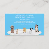 Carte De Visite Chiens bleus assis sur le canapé Logo pour Animaux (Dos)