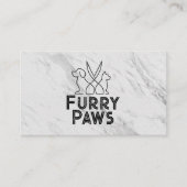 Carte De Visite Chiens Chat Ciseau Ligne Art | Groomers (Devant)