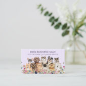 Carte De Visite Chiens Chats Lilas Violets (Debout devant)