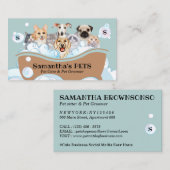 Carte De Visite Chiens Chats Spa Sitter Groomer animal de compagni (Devant / Derrière)