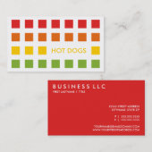 Carte De Visite CHIENS CHAUDS (carrés mod) (Devant / Derrière)