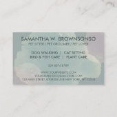 Carte De Visite Chiens Chiens Groomer pour animaux de compagnie (Dos)
