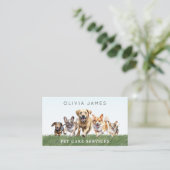 Carte De Visite Chiens courant sur le terrain chien randonnée et s (Debout devant)