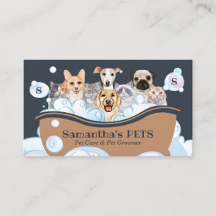 Carte De Visite Chiens Cutest Chats Spa Sitter Groom PetCare Bain