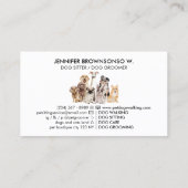 Carte De Visite Chiens d'aquarelle blanc Groomer Animaux (Dos)