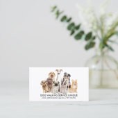 Carte De Visite Chiens d'aquarelle blanc Groomer Animaux (Debout devant)