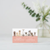 Carte De Visite Chiens d'aquarelle de Corte Paws (Debout devant)