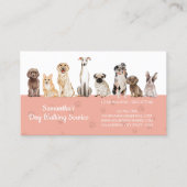 Carte De Visite Chiens d'aquarelle de Corte Paws (Devant)