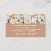 Carte De Visite Chiens d'aquarelle de fleurs de printemps (Dos)