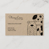 Carte De Visite Chiens de caricature mignons Poitrine d'animaux |  (Dos)