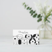 Carte De Visite Chiens de caricature mignons Poitrine d'animaux |  (Debout devant)