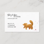 Carte De Visite Chiens de caricature mignons Poitrine d'animaux |  (Dos)