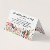 Carte De Visite Chiens de fleurs (Dos)