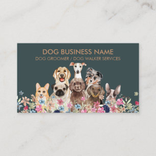 Carte De Visite Chiens de logo Brown pour animaux de compagnie Sag