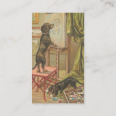 Carte De Visite Chiens de peinture (Dos)