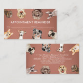 Carte De Visite Chiens de petite taille en terre cuite Rendez-vous (Devant / Derrière)