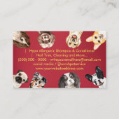 Carte De Visite Chiens de petite taille rouge jaune mignon (Dos)