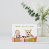 Carte De Visite Chiens de thérapie pour des enfants (Debout devant)