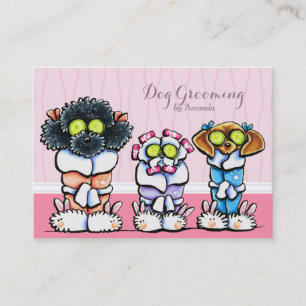 Carte De Visite Chiens de toilettage de Groomer de chien dans le