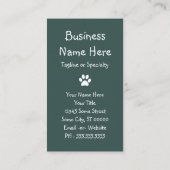 Carte De Visite chiens de travail (Dos)