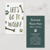 Carte De Visite chiens de travail (Devant / Derrière)