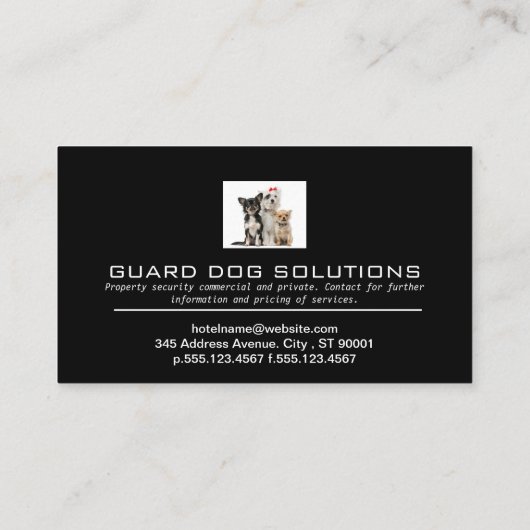 Carte De Visite Chiens en groupe (Dos)