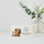 Carte De Visite Chiens et chat | Boutique d'alimentation pour anim (Debout devant)