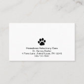 Carte De Visite Chiens et chats Cute Soin animal Rappel de rendez- (Dos)