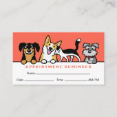 Carte De Visite Chiens et chats Cute Soin animal Rappel de rendez- (Devant)