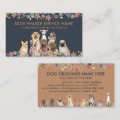 Carte De Visite Chiens Greyhound Caniche Aussie Pug Corgi Yorkie (Devant / Derrière)