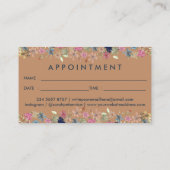 Carte De Visite Chiens huit chiots avec fleurs Rendez-vous (Dos)