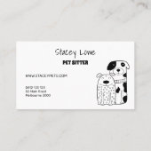 Carte De Visite Chiens Mets Noirs Et Blancs Amis Pour Animaux | Do (Dos)