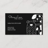 Carte De Visite Chiens Mets Noirs Et Blancs Amis Pour Animaux | Do (Dos)