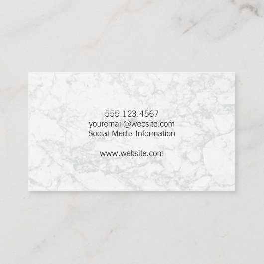 Carte De Visite Chiens mignons | Marbre (Dos)