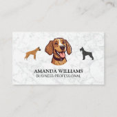 Carte De Visite Chiens mignons | Marbre (Devant)