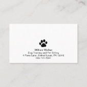 Carte De Visite Chiens mignons Rendez-vous Rappel Service de soins (Dos)