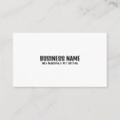 Carte De Visite Chiens noirs et blancs modernes Silhouette Chien M (Dos)