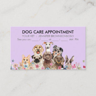 Carte De Visite Chiens pourpres Boho Chic Nomination