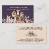 Carte De Visite Chiens pourpres Sitter (Devant / Derrière)