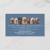 Carte De Visite Chiens souriants | Services animaux (Dos)