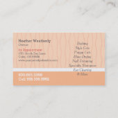 Carte De Visite Chiens Spas de marionnettes Robes de chat Pêche (Dos)