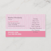 Carte De Visite Chiens Spas pour animaux de compagnie Robes de cha (Dos)