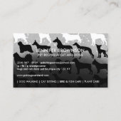 Carte De Visite Chiens vétérinaires argentés blancs noirs (Dos)