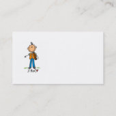 Carte De Visite Chiffre chasseur de bâton (Dos)