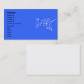 Carte De Visite Chiffre contour de bâton de blanc de bande (Devant / Derrière)