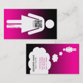 Carte De Visite chiffre de bâton de code de qr (Devant / Derrière)