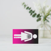 Carte De Visite chiffre de bâton de code de qr (Debout devant)