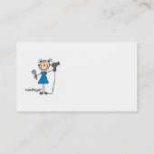 Carte De Visite Chiffre de bâton de coiffeur (Dos)